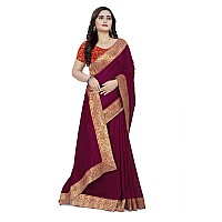 Arriva Fab Georgette with Blouse Piece Saree Riva733GreenFree Size