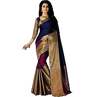 OM SAI LATEST CREATION Soft Silk Saree For Women South Indian Saree For Women Silk Navy Blue Pink