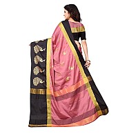 Dhruvi Trendz Womens Banarasi Cotton Silk Saree With UnStitched Blouse DtS152PurpleFree SizePurple