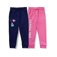 Amazon Brand Jam Honey Girls 100 Cotton Printed Track Pants Joggers Pack Of 2