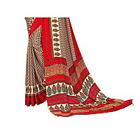 Jaanvi fashion Womens Crepe Silk Printed Saree With Blouse(ethnic-angle-8512-b,Red)