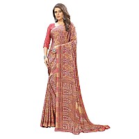 Jaanvi fashion Womens Crepe Silk Printed Saree With Blouse(ethnic-angle-8513-b,Pastel Pink)