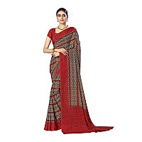 Vimla Womens Multi Crepe Silk Uniform Saree with Blouse (Multi_ 1333_AC)