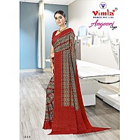 Vimla Womens Multi Crepe Silk Uniform Saree with Blouse (Multi_ 1333_AC)