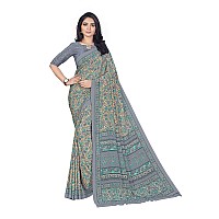 Vimla Womens Multi Crepe Silk Uniform Saree with Blouse (Multi_ 1319_AC)