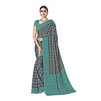 Vimla Womens Multicolor Crepe Silk Uniform Saree with Blouse (ANGOORI)