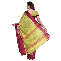 Leriya Fashion Womens Soft Cotton Silk Foli Work (jari Work) Saree with Belt(Free Size) (Pink)