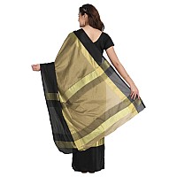 Leriya Fashion Womens Cotton Silk Solid Saree with Belt-Free Size (Grey)