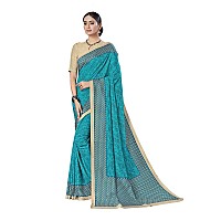 Vimla Womens Mysore Silk Art Saree (2425_24_Turquise)