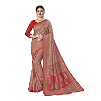 Vimla Womens Multicolor Malgudi Art Silk Uniform Saree with Blouse Piece (2429_Multicolor)