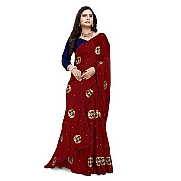 arriva fab Womens Rangoli With Embroidery and Pearl handwork Saree