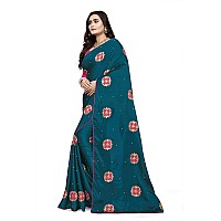 arriva fab Womens Rangoli With Embroidery and Pearl handwork Saree