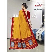 Vimla Womens Yellow Malgudi Art Silk Uniform Saree with Blouse Piece (2436_Yellow)