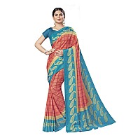 Vimla Womens Orange Malgudi Art Silk Uniform Saree with Blouse Piece (2444_Orange)