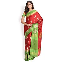 DHRUVI TRENDZ Banarasi Cotton Ready to wear Saree (DT-S159_Green_Free Size)