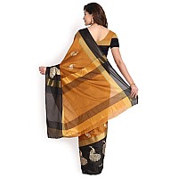 DHRUVI TRENDZ Womens Banarasi Cotton Silk Saree (DT-S161_Brown)