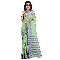 RAJ SAREE HOUSE Womens Tant Cotton Saree Without Blouse Piece - (Olive)