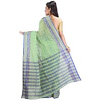 RAJ SAREE HOUSE Womens Tant Cotton Saree Without Blouse Piece - (Olive)