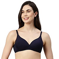 Enamor A039 Perfect Coverage Supima Cotton Tshirt Bra Padded Wirefree Medium Coverage