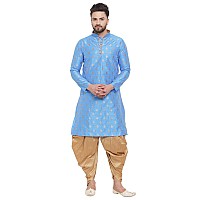 Larwa Ethnic Loop Button Ganesh Print Kurta Salwar Dhoti Set Firozisize42