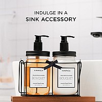 Kimirica Bouquet Hand wash Hand Lotion Duo set with Metal Caddy | Goodness of Frangipani and Rose, 100% Vegan & Paraben Free | Long Lasting fragrance | Luxury Gift set | Gift hamper | Premium Packaging (500ml x 2)