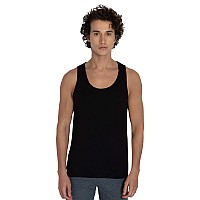 Damensch Mens Neoskin Antimicrobial Slub Vest Antiodorbamboo Rayon Fabric Round Neck Pack Of 2 Natural Black Small