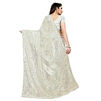 Florely Womens Pure Georgette Saree With Blouse Piece (Sataricreme_Creme_Free Size_Cream)