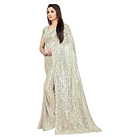 Florely Womens Pure Georgette Saree With Blouse Piece (Sataricreme_Creme_Free Size_Cream)