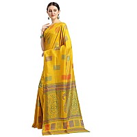 EthnicJunction Womens Silk Saree With Blouse Piece (Ej5004-1001-Discharge-Yellow_Yellow)