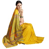 EthnicJunction Womens Silk Saree With Blouse Piece (Ej5004-1001-Discharge-Yellow_Yellow)