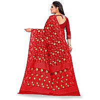 Aishwarya Sarees Womens Jamdani Soft Dhakai Saree With Blouse Piece (Aiswarya_sarees 3.81_Red)