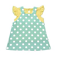 Clothe Funn Babygirls Cotton Pinafore Kneelength Dress 68Bfi44485Mint Yellow