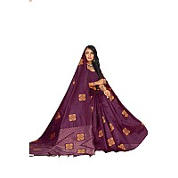 Pujia Mills Women And Girls Banarasi Silk Saree With Blouse Piece Kumbhi SareeOrange