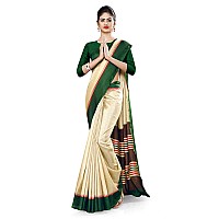 Uniform Sarees Corp Womens Woven Polyester Saree With Blouse Piece (1069_21_Green)