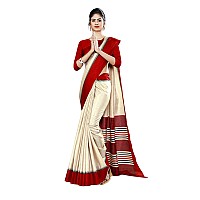 Uniform Sarees Corp Womens Woven Polyester Saree With Blouse Piece (1070_21_Red)