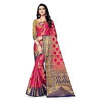 SERONA FABRICS Womens Banarasi Art Silk Saree With Blouse Piece (SERONA681__Pink)