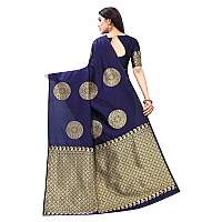 Blue Wish Womens Woven Banarasi Art Silk Saree (YELLOW)