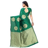 Blue Wish Womens Banarasi Art Silk Saree With Blouse Piece (N Jacquard_Green)