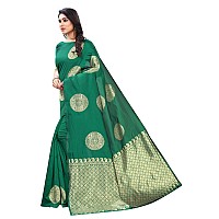 Blue Wish Womens Banarasi Art Silk Saree With Blouse Piece (N Jacquard_Green)