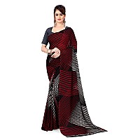 Kashvi sarees Womens Bhagalpuri Georgette Saree With Blouse Piece (AS_1472_Black)