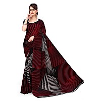 Kashvi sarees Womens Bhagalpuri Georgette Saree With Blouse Piece (AS_1472_Black)