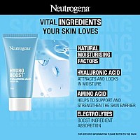 Neutrogena Hydro Boost Hyaluronic Acid Face Moisturizer 15ml | 24 hours long lasting Hydration | Oil free non sticky light water gel fast absorbing| Daily use | All Skin Types | For Men & Women 15ml