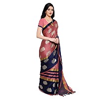 OM SAI LATEST CREATION Soft Cotton & Silk Saree For Women Half Sarees Under 349 2020 Beautiful For Women saree free size with blouse piece (Purple & Blue)