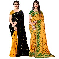 Anand Sarees Set of 2 Georgette Sarees with Blouse Piece(COMBO_AS_1262_5_1545_2)