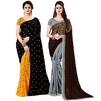 Anand Sarees Set of 2 Georgette Sarees with Blouse Piece(COMBO_AS_1262_5_1108_2)