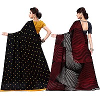 Anand Sarees Set of 2 Georgette Sarees with Blouse Piece(COMBO_AS_1262_5_1472)