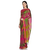 DHRUVI TRENDZ Womens Kanchipuram Cotton & Silk Saree With Blouse Piece (Dt-S1115&S1204_Multi & Rama Green)