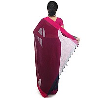 BENGAL HANDLOOM Womens Woven Cotton Saree With Blouse Piece (BHMLML10_Blue And Pink)