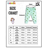 Dowin Unisex Baby Cotton Pajama Bottoms Soft Cozy And Comfortable Pack Of 6 Printedribpajamil