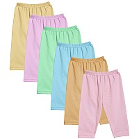 Dowin Unisex Baby Cotton Pajama Bottoms Soft Cozy And Comfortable Pack Of 6 Lightplainm